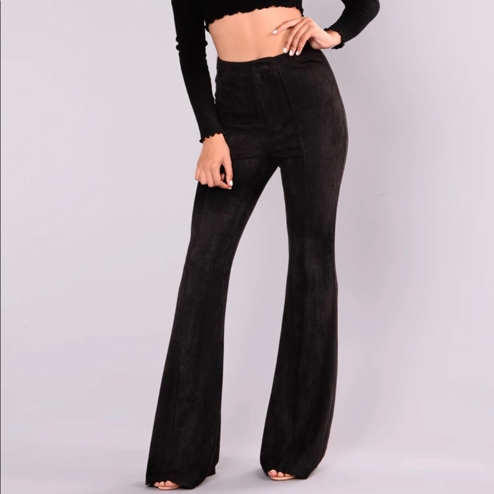 Black Suede Fashion Nova Pants